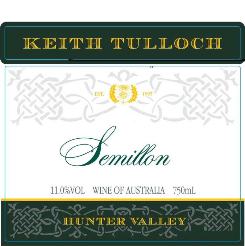 Keith Tulloch Wines Semillon 2014 Front Label