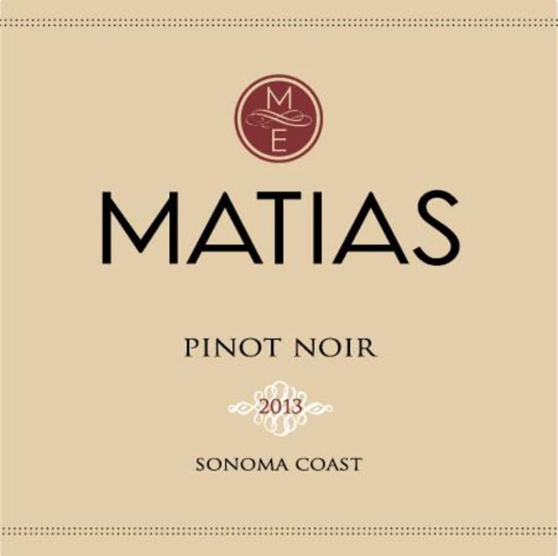 Brack Mountain Wine Company Matias Pinot Noir 2013 Front Label