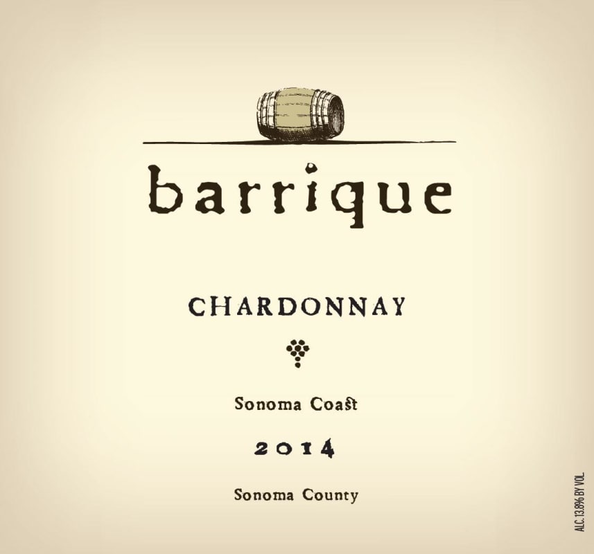 Brack Mountain Wine Company Barrique Chardonnay 2014 Front Label