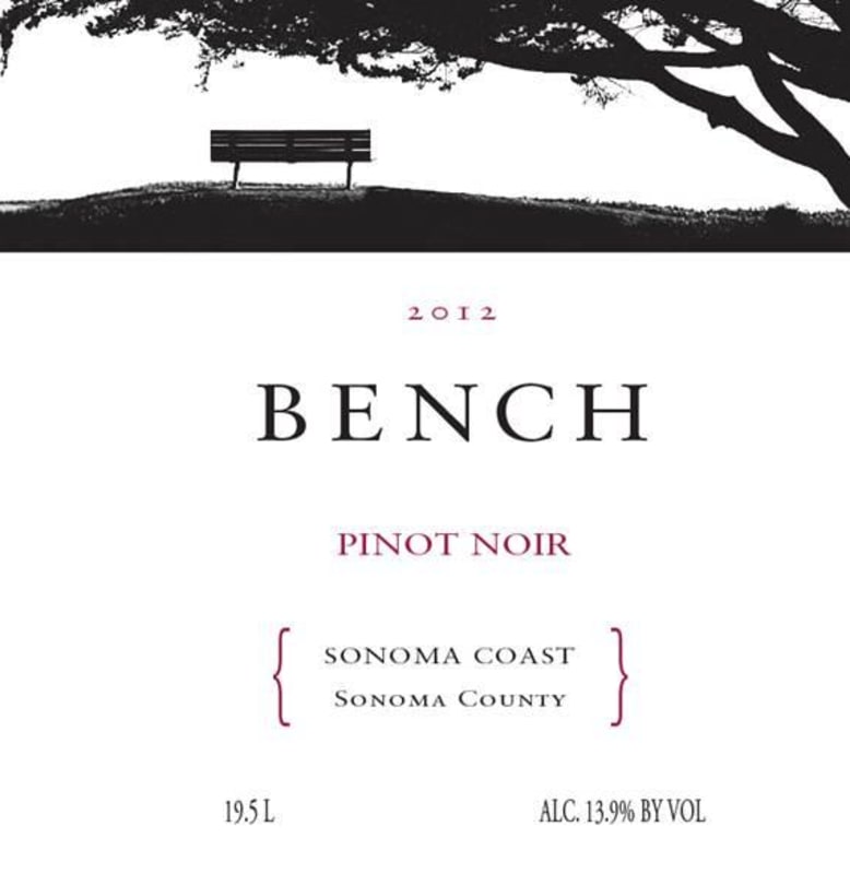 Brack Mountain Wine Company Bench Pinot Noir 2012 Front Label