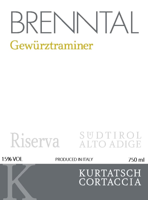 Kurtatsch Brenntal Riserva Gewurztraminer 2012 Front Label