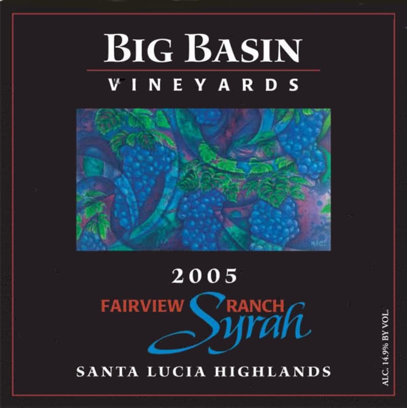 Big Basin Fairview Ranch Syrah 2005 Front Label