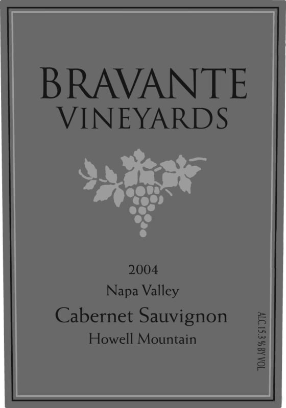 Bravante Vineyards Cabernet Sauvignon 2004 Front Label