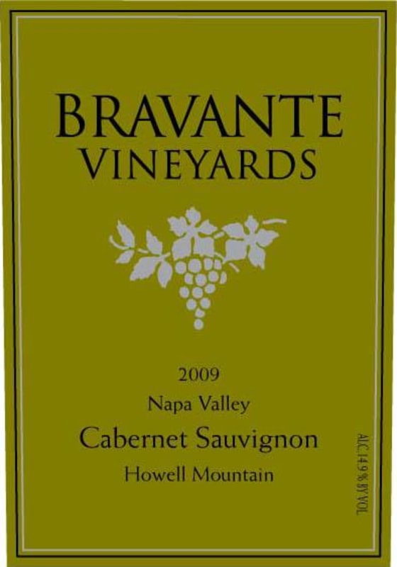Bravante Vineyards Cabernet Sauvignon 2009 Front Label