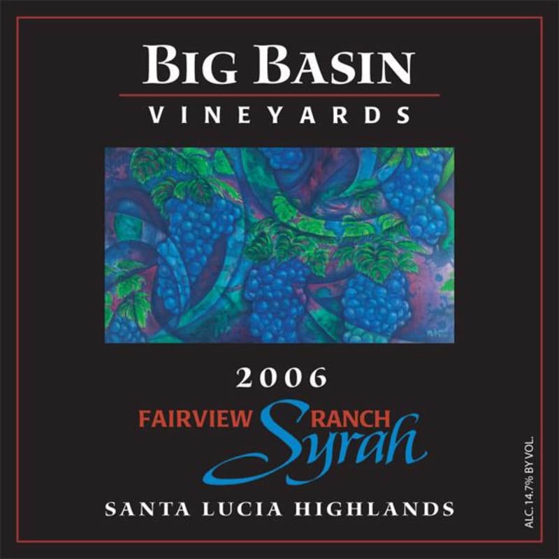 Big Basin Fairview Ranch Syrah 2006 Front Label