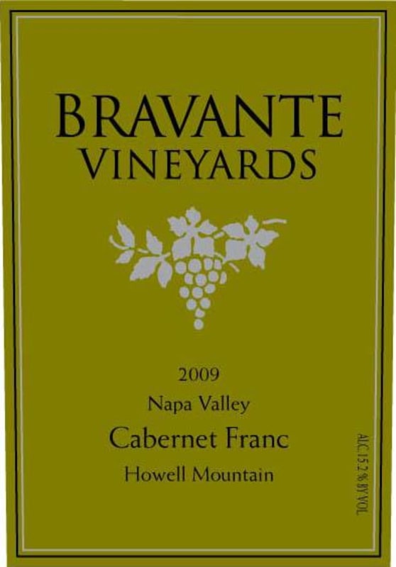 Bravante Vineyards Cabernet Franc 2009 Front Label