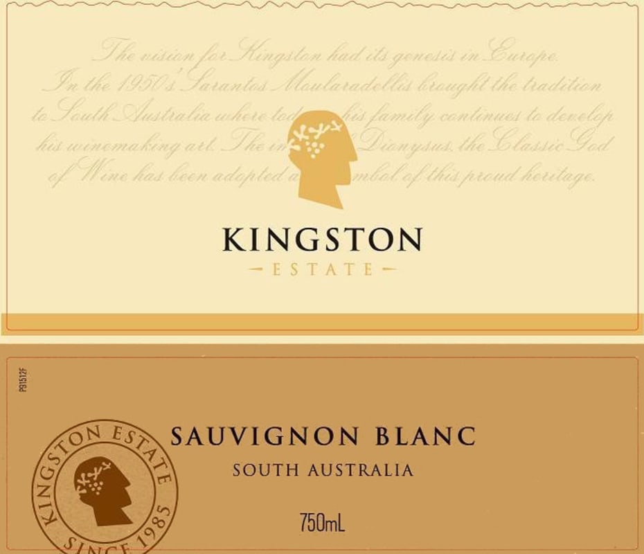 Kingston Estate Wine Sauvignon Blanc 2015 Front Label