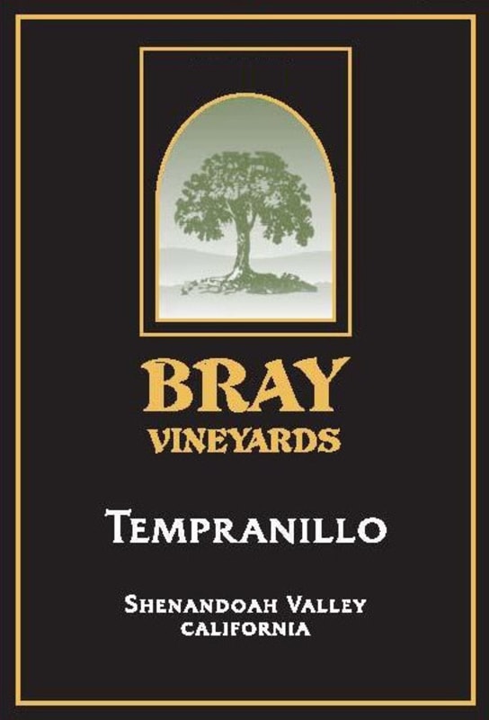 Bray Vineyards Tempranillo 2010 Front Label