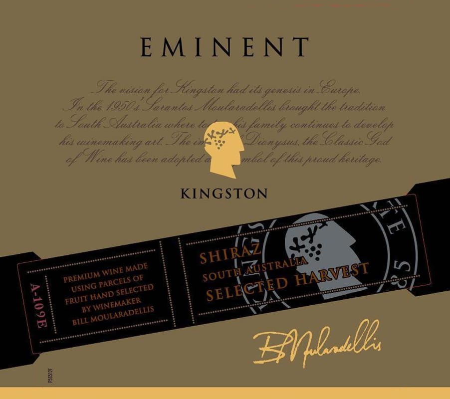 Kingston Estate Wine Eminent Shiraz 2009 Front Label