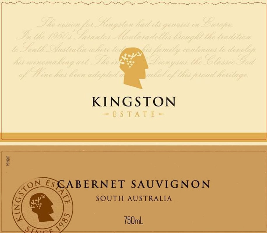 Kingston Estate Wine Cabernet Sauvignon 2014 Front Label