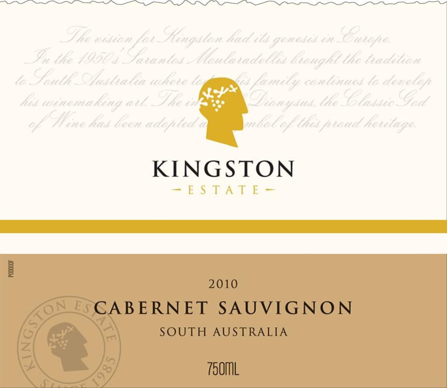 Kingston Estate Wine Cabernet Sauvignon 2010 Front Label