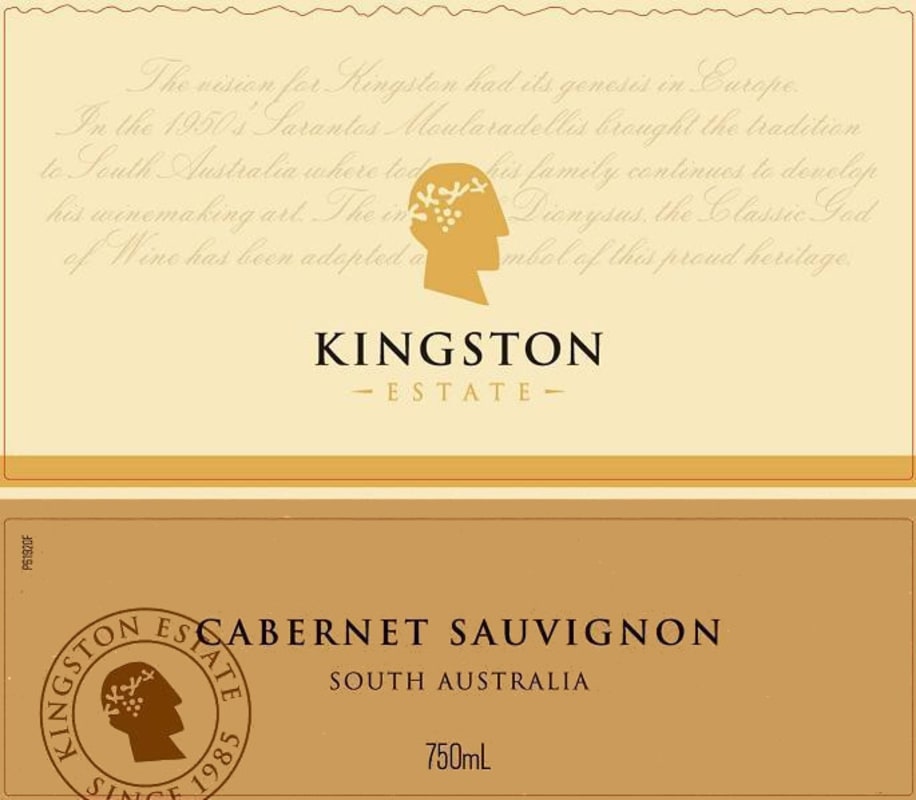 Kingston Estate Wine Cabernet Sauvignon 2011 Front Label