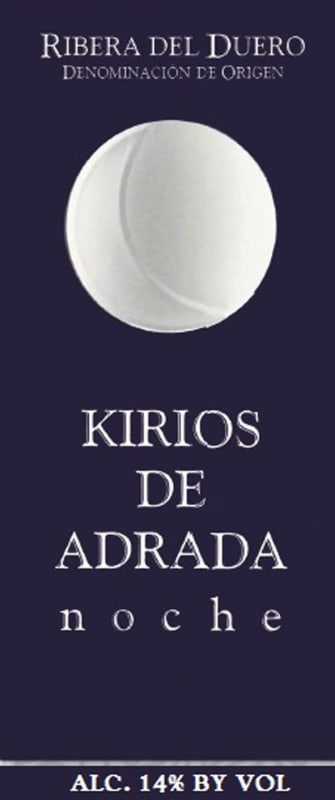 Kirios de Adrada Noche Crianza 2014 Front Label