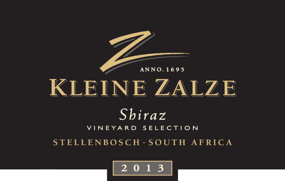 Kleine Zalze Vineyard Selection Shiraz 2013 Front Label