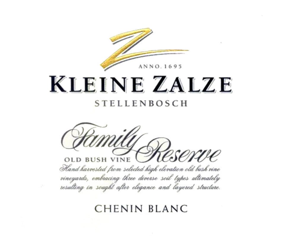 Kleine Zalze Family Reserve Chenin Blanc 2015 Front Label