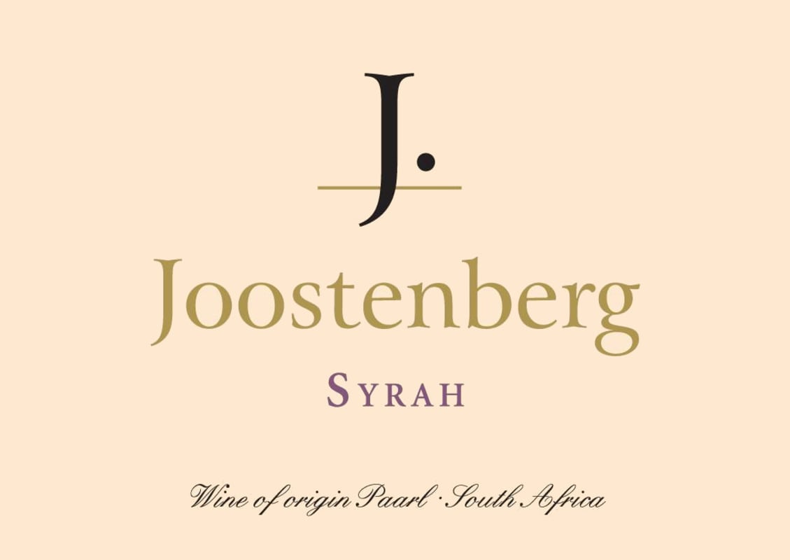 Joostenberg Syrah 2012 Front Label