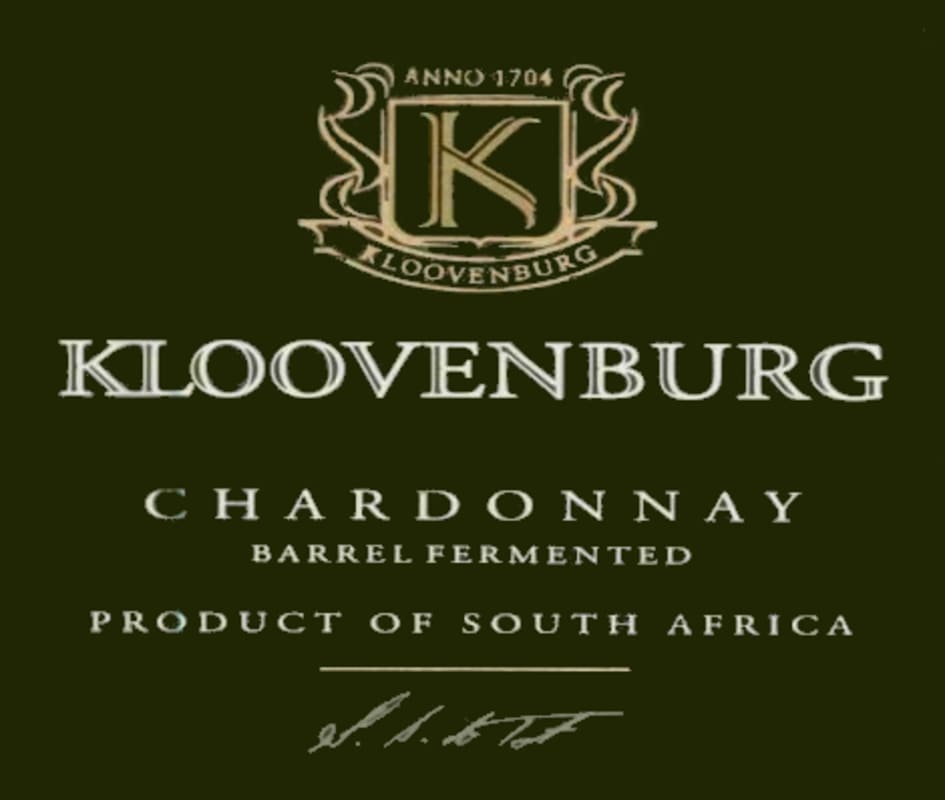 Kloovenburg Barrel Fermented Chardonnay 2012 Front Label