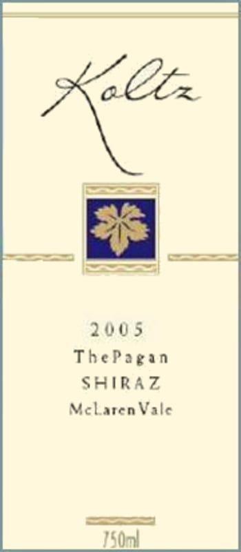 Koltz Wines The Pagan Shiraz 2005 Front Label