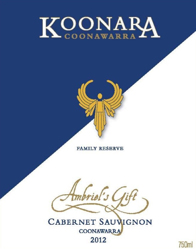 Koonara Wines Ambriel's Gift Cabernet Sauvignon 2012 Front Label