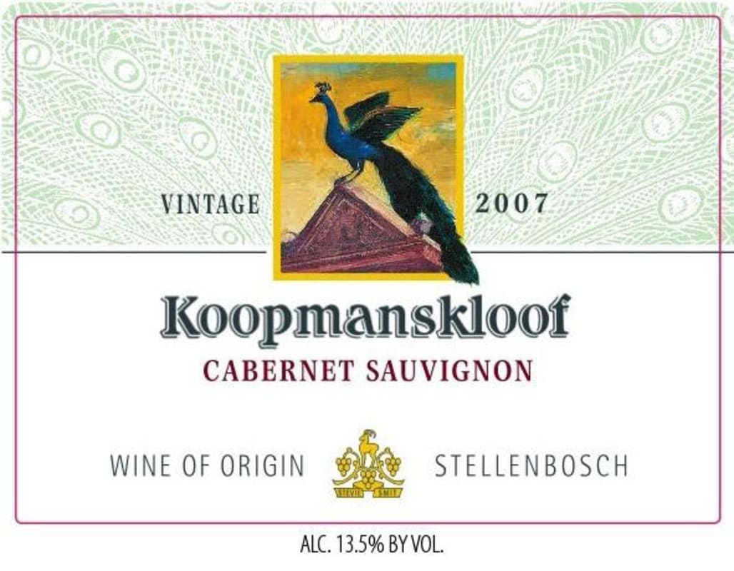 Koopmanskloof Wingerde Cabernet Sauvignon 2007 Front Label