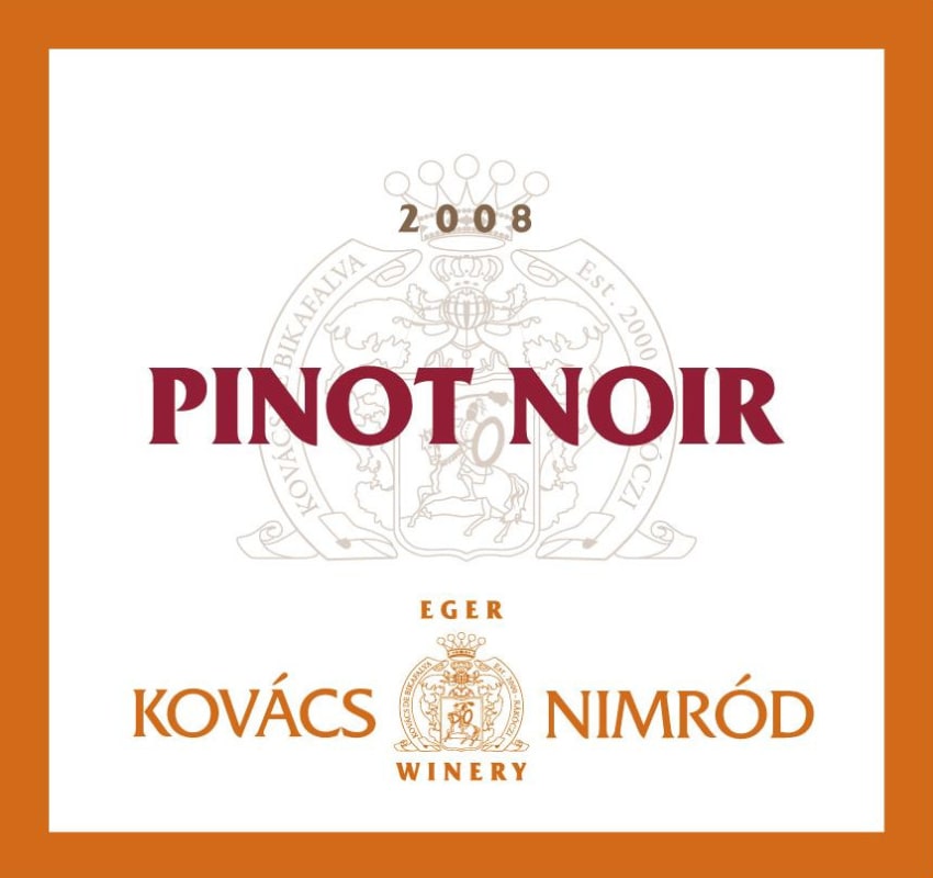 Kovacs Nimrod Pinot Noir 2008 Front Label