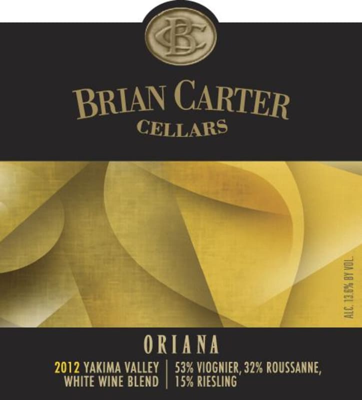 Brian Carter Cellars Oriana 2012 Front Label