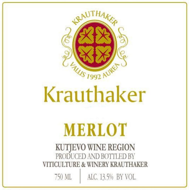Krauthaker Merlot 2010 Front Label