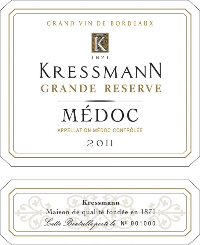 Kressmann Medoc Grande Reserve 2011 Front Label