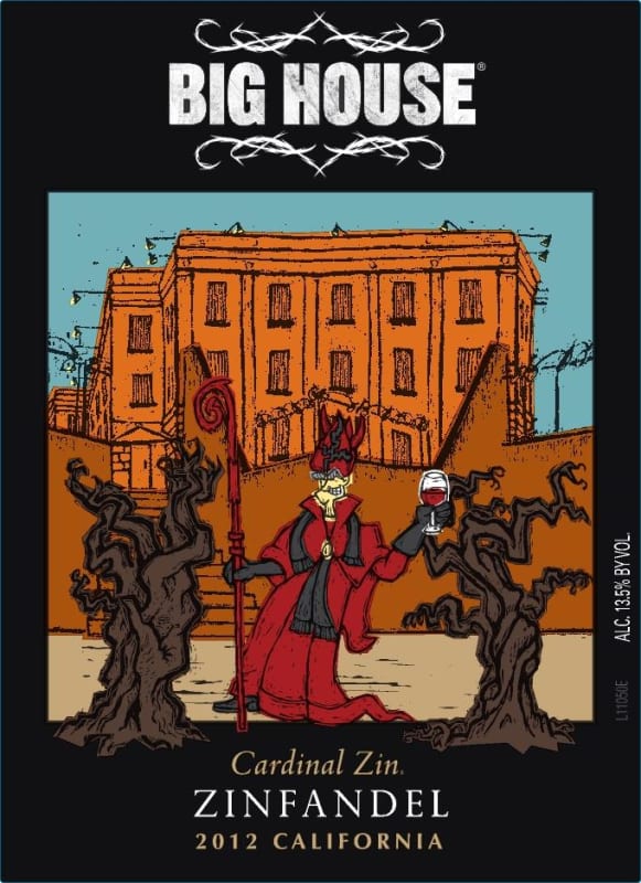 Big House Cardinal Zin Beastly Old Vines 2012 Front Label