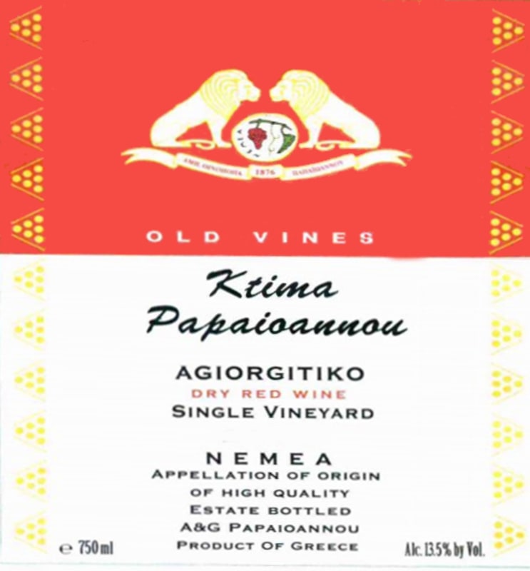 Ktima Papaioannou Ktima Old Vines Agiorgitiko 2004 Front Label