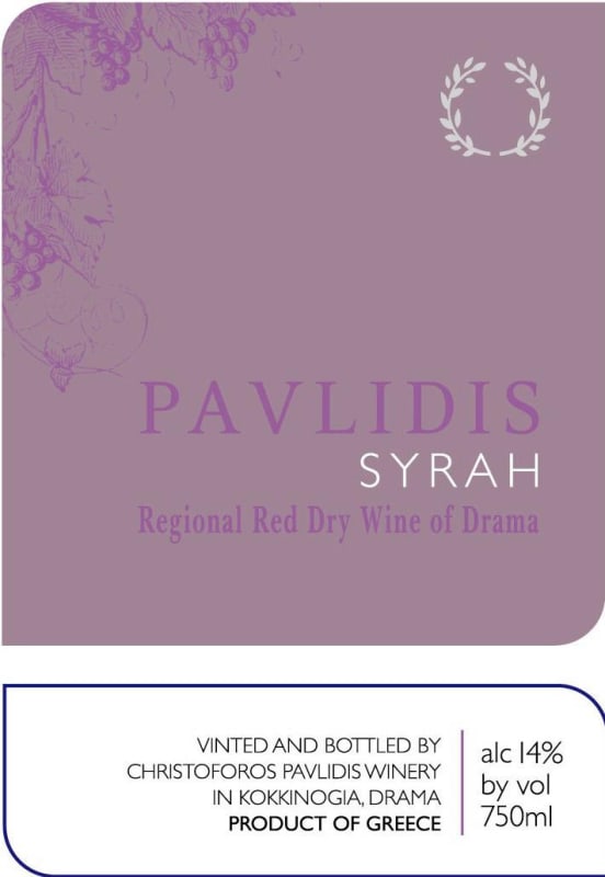 Ktima Pavlidis Syrah 2006 Front Label