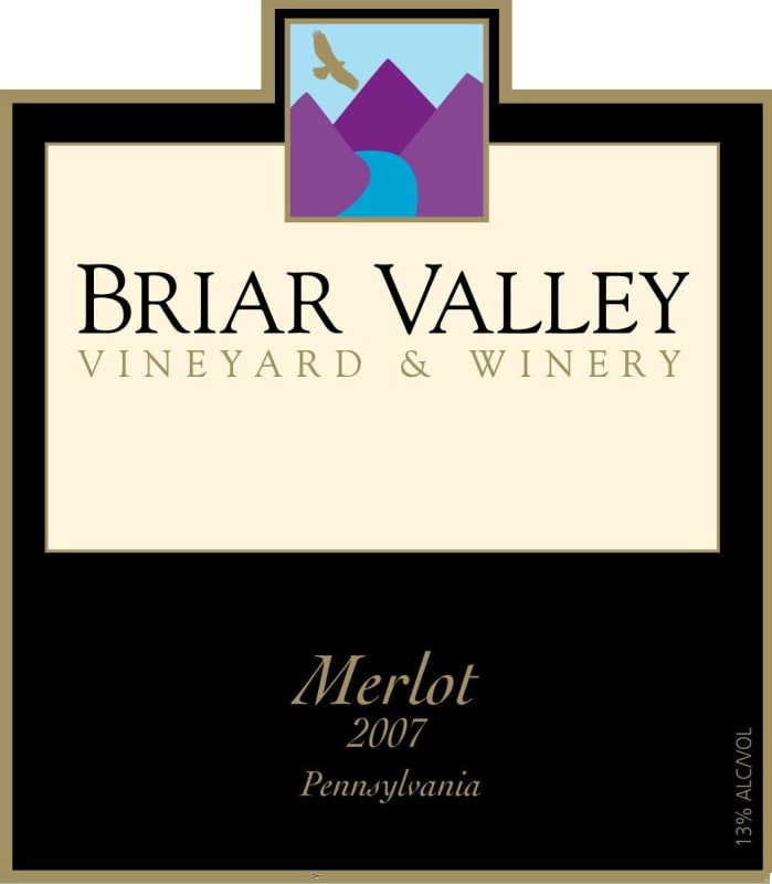 Briar Valley Vineyards & Winery Merlot 2007 Front Label