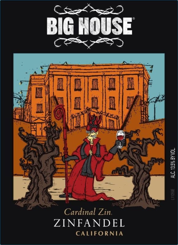 Big House Cardinal Zin Beastly Old Vines 2014 Front Label