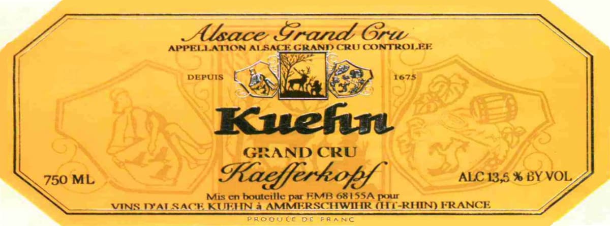 Kuehn Alsace Grand Cru Kaefferkopf Riesling 2010 Front Label