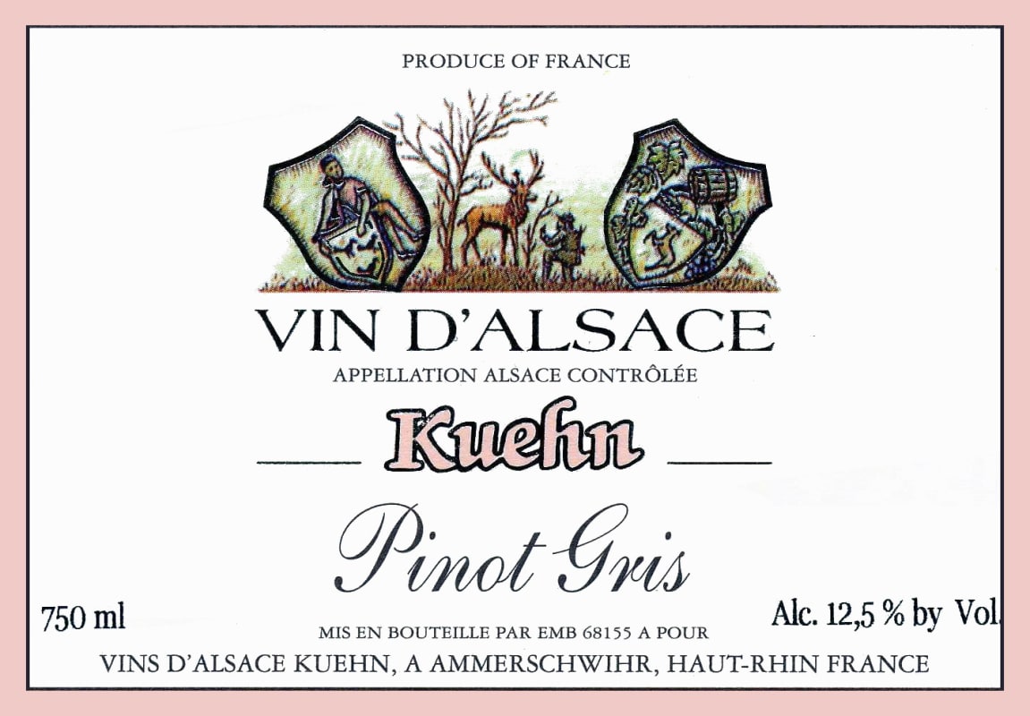 Kuehn Pinot Gris 2013 Front Label