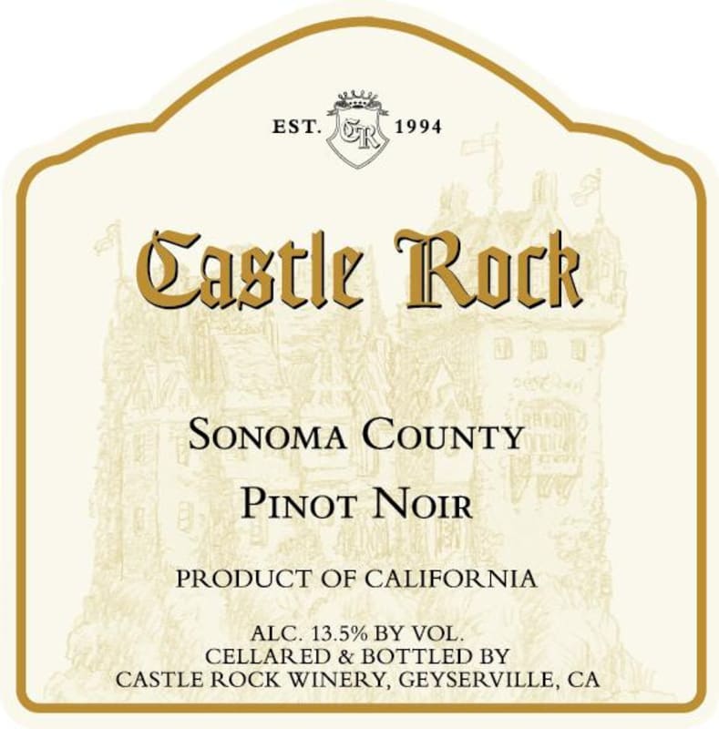 Castle Rock Pinot Noir 2014 Front Label