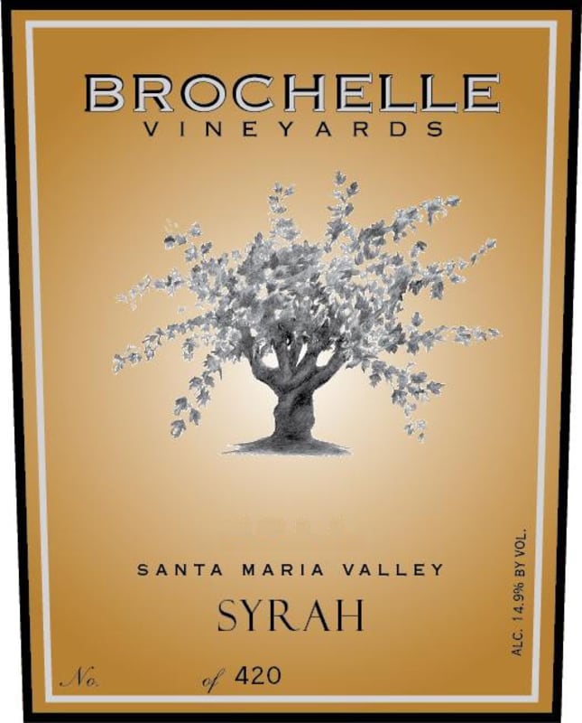 Brochelle Vineyards Syrah 2014 Front Label
