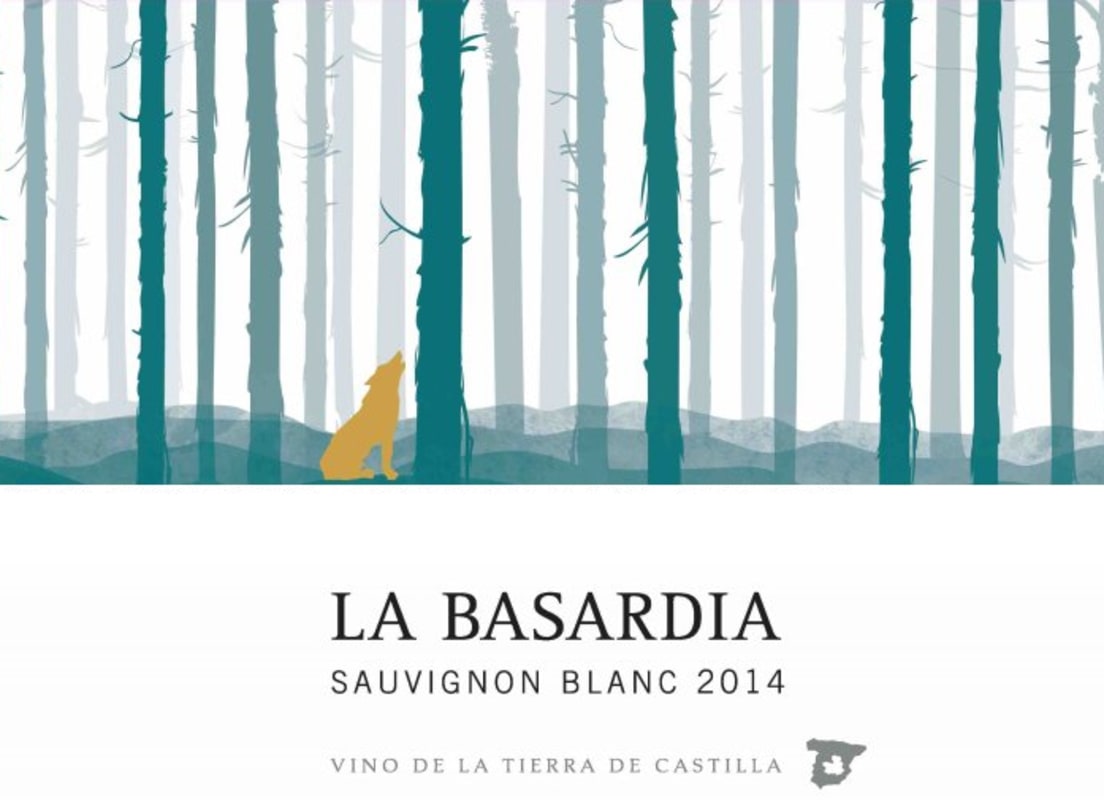 La Basardia Vino de la Tierra Blanco Sauvignon Blanc 2014 Front Label
