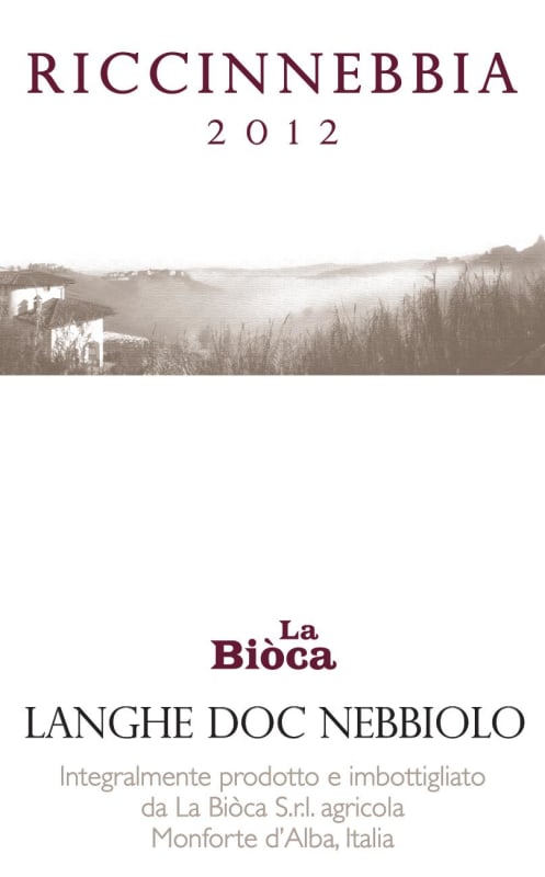Weingut Landgraf Langhe Riccinnebbia Nebbiolo 2012 Front Label