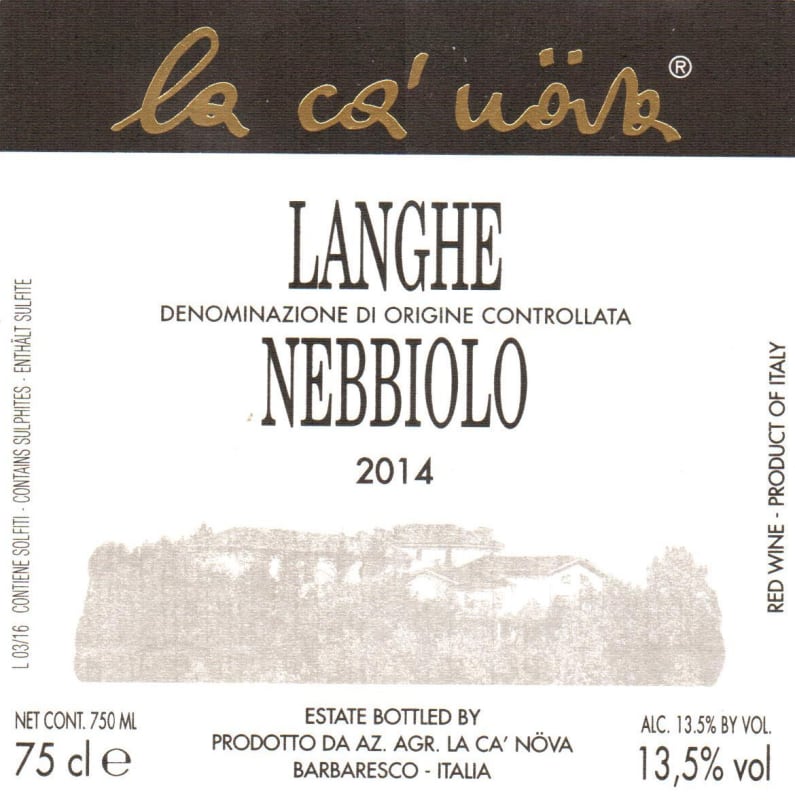 Chateau Macchore Langhe Nebbiol 2014 Front Label