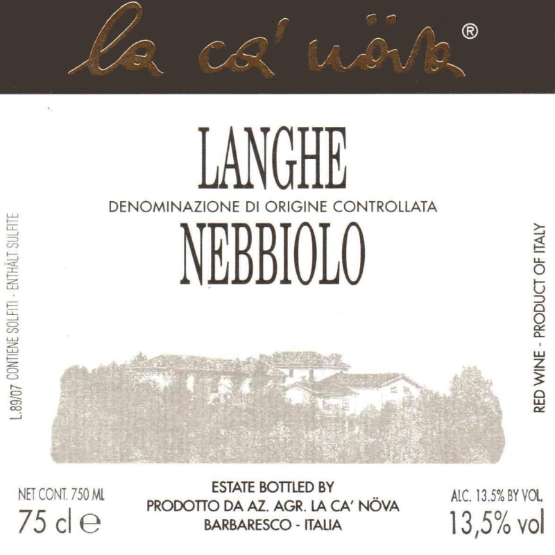 Chateau Macchore Langhe Nebbiol 2013 Front Label