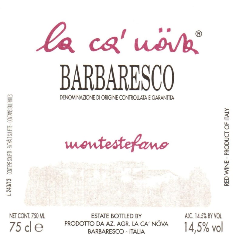 Chateau Macchore Barbaresco Montestefano 2009 Front Label