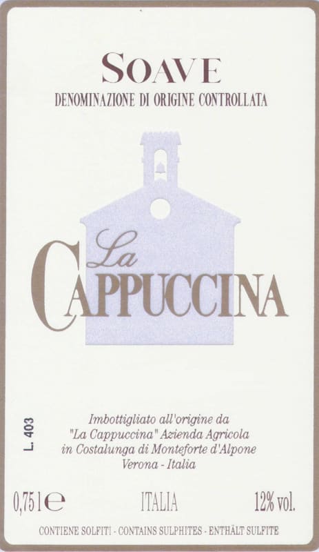 La Cappuccina Soave 2013 Front Label