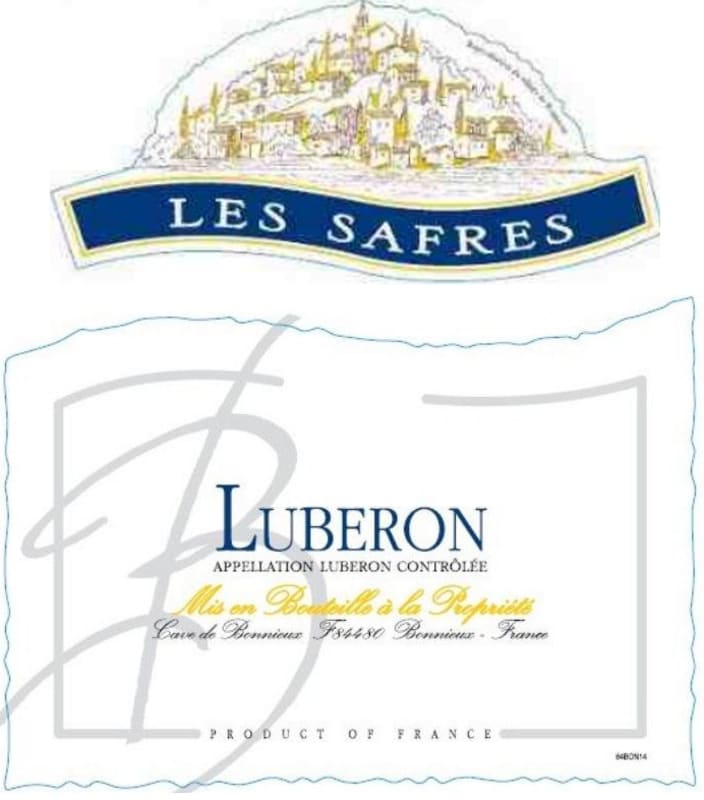La Cave de Bonnieux Luberon Les Safres 2009 Front Label