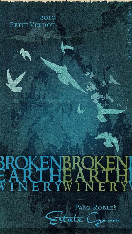 Broken Earth Winery Petit Verdot 2010 Front Label