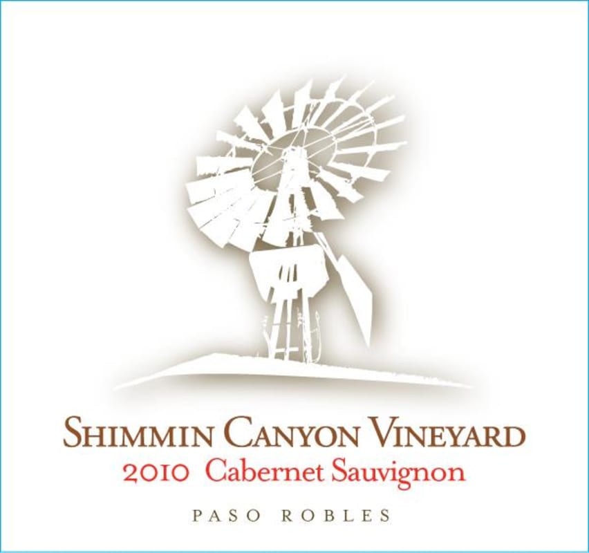 Broken Earth Winery Shimmin Canyon Vineyard Cabernet Sauvignon 2010 Front Label