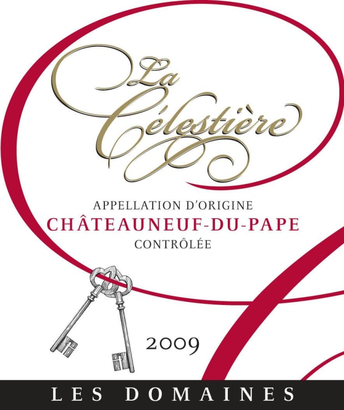 La Celestiere Chateauneuf-du-Pape Les Domaines 2009 Front Label