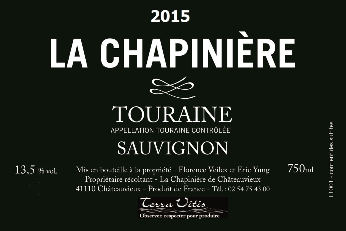 La Chapiniere Touraine Sauvignon Blanc 2015 Front Label