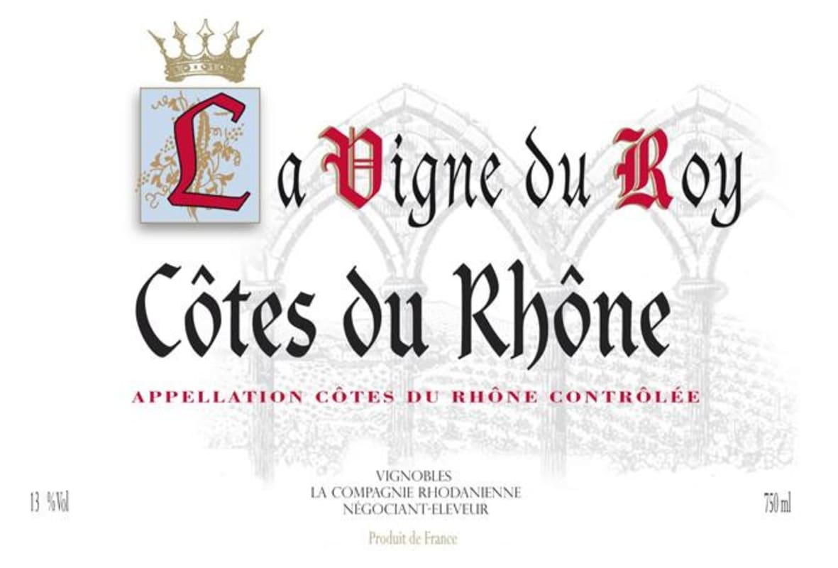 La Compagnie Rhodanienne Cotes du Rhone La Vigne du Roy Rouge 2014 Front Label