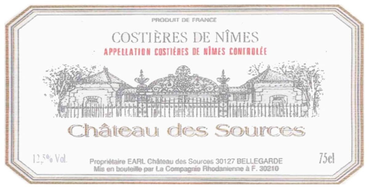 La Compagnie Rhodanienne Costieres de Nimes Chateau des Sources 2009 Front Label
